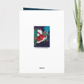 レトロヴィンテージアートデコレディークリスマスホリデーカード シーズンカード (裏面)