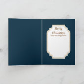 レトロヴィンテージアートデコレディークリスマスホリデーカード シーズンカード (内部)