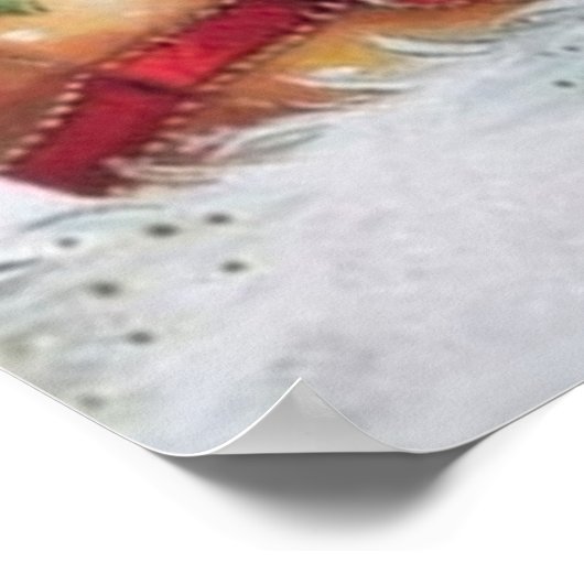 レトロヴィンテージアートデコレディークリスマスポスター ポスター (角)