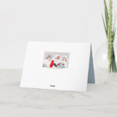 レトロヴィンテージアートデコレディースクリスマスホリデイ シーズンカード (裏面)