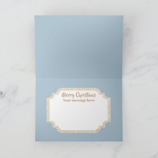 レトロヴィンテージアートデコレディースクリスマスホリデイ シーズンカード (内部)