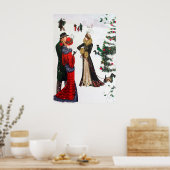 レトロヴィンテージアートデコ人々クリスマスのポスター ポスター (キッチン)