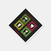 レトロヴィンテージアートマルティニファッションドオールドハイボール スタンダードカクテルナプキン (角)