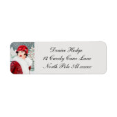 レトロヴィンテージアールデコクリスマスレディーラベル ラベル (正面)