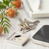 レトロヴィンテージアールデコハットキーチェーン キーホルダー (側面)