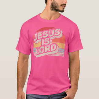 レトロヴィンテージイエスは主キリスト教信仰キリスト Tシャツ