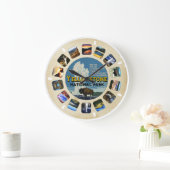 レトロヴィンテージイエローストーン国立公園記念物 ラージ壁時計 (ホーム)