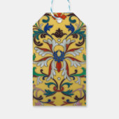 レトロヴィンテージイエローフローラボタニカルサンキュー ギフトタグ (裏面)