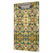 レトロヴィンテージイエローフローラミントンタイル植物学 クリップボード (左)