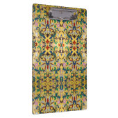 レトロヴィンテージイエローフローラミントンタイル植物学 クリップボード (右)