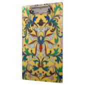 レトロヴィンテージイエローフローラ植物学モノグラムの クリップボード (左)