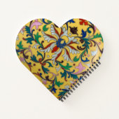 レトロヴィンテージイエローフローラ植物学 ノートブック (裏面)