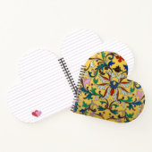 レトロヴィンテージイエローフローラ植物学 ノートブック (内部)