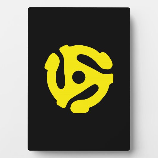 レトロヴィンテージイエロー45スペーサーDJ フォトプラーク (正面)