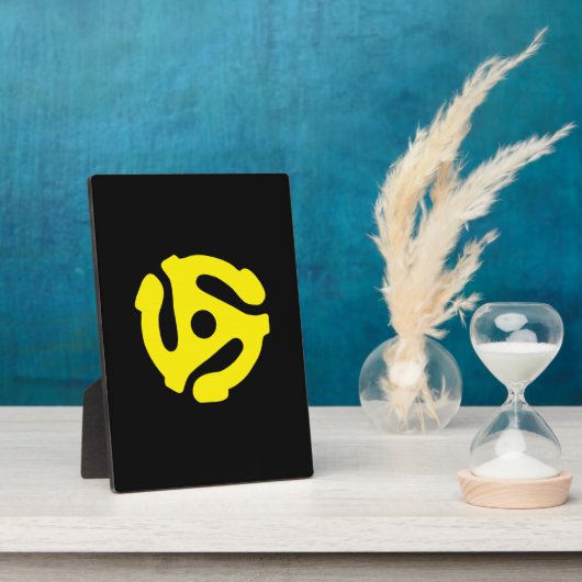 レトロヴィンテージイエロー45スペーサーDJ フォトプラーク (側面)