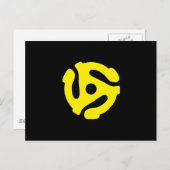 レトロヴィンテージイエロー45スペーサDJ ポストカード (正面/裏面)