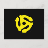 レトロヴィンテージイエロー45スペーサDJ ポストカード (正面)