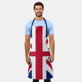 レトロヴィンテージイギリス国旗のエプロン、英国ユニオンジャック エプロン (着用した状態)