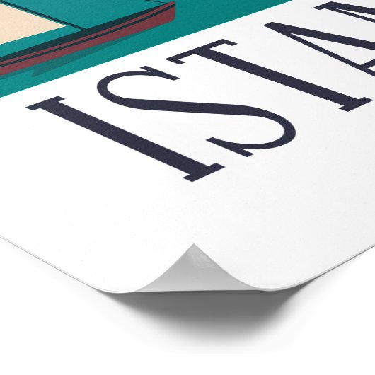 レトロヴィンテージイスタンブールターキーラインハギアソフィア ポスター (角)