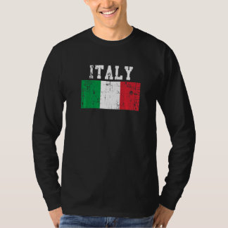 レトロヴィンテージイタリア国旗イタリアンのルーツ Tシャツ
