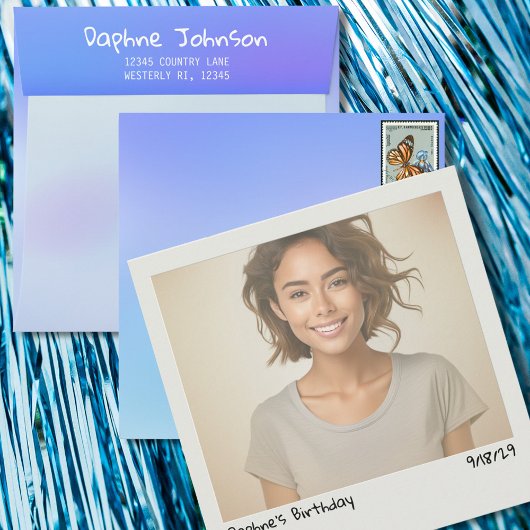 レトロヴィンテージインスタントカメラあなたの写真誕生日 招待状