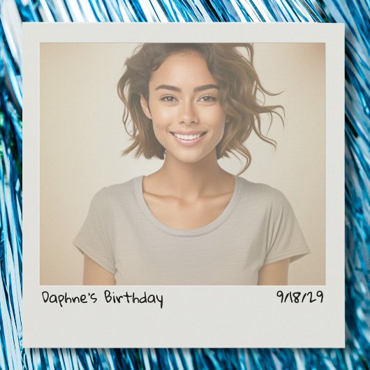 レトロヴィンテージインスタントカメラあなたの写真誕生日 招待状