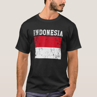 レトロヴィンテージインドネシア国旗インドネシアのルーツ Tシャツ