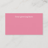 レトロヴィンテージイースターのバニンに挨拶を加える 名刺 (裏面)