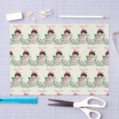 レトロヴィンテージイースターガールホリデーパーティー 薄葉紙 (クラフト)