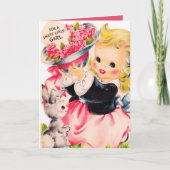 レトロヴィンテージイースターガール シーズンカード (正面)