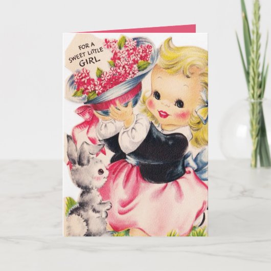 レトロヴィンテージイースターガール シーズンカード (正面)