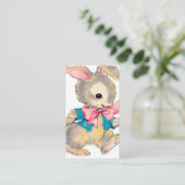 レトロヴィンテージイースターバニーホリデーアドグリーティング 名刺 (スタンド正面)