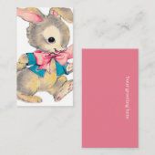 レトロヴィンテージイースターバニーホリデーアドグリーティング 名刺 (正面/裏面)