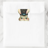 レトロヴィンテージイースターバニーホリデーステッカー スクエアシール (バッグ)