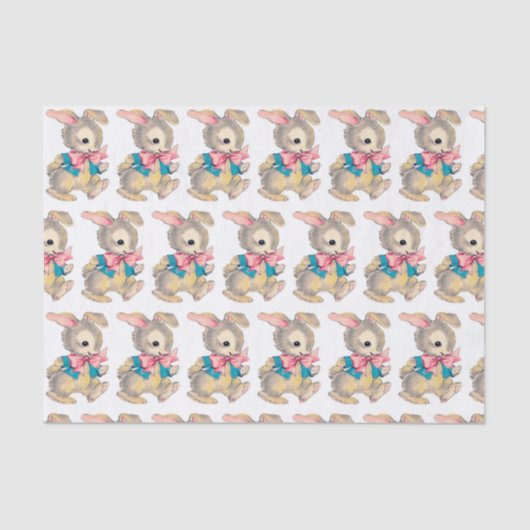 レトロヴィンテージイースターバニーホリデーパーティー 薄葉紙 (正面)