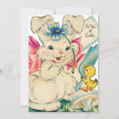 レトロヴィンテージイースターバニー シーズンカード (正面)