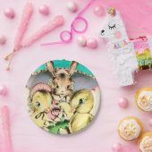 レトロヴィンテージイースターバニー&ヒックスパーティープレート ペーパープレート (パーティー)