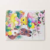 レトロヴィンテージイースターフレンズホリデイ ジグソーパズル (横)