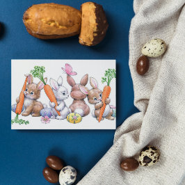 レトロヴィンテージイースターホリデーバニー シーズンカード