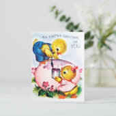 レトロヴィンテージイースターホリデー葉書 シーズンポストカード (スタンド正面)