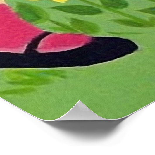 レトロヴィンテージイースター姪のデコールポスター ポスター (角)