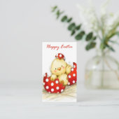 レトロヴィンテージイースター雛の祝日追加挨拶 名刺 (スタンド正面)