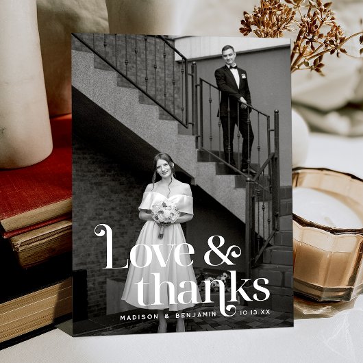 レトロヴィンテージウェディングサンキューカード サンキューカード