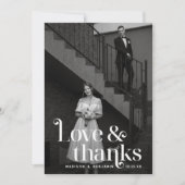 レトロヴィンテージウェディングサンキューカード サンキューカード (正面)