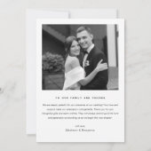 レトロヴィンテージウェディングサンキューカード サンキューカード (裏面)