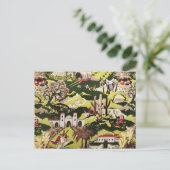 レトロヴィンテージウエスタンカウボーイテーマ布はがき ポストカード (スタンド正面)