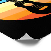 レトロヴィンテージウクレールサンセットハワイアン選手 ポスター (角)