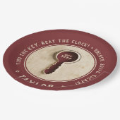 レトロヴィンテージエスケープルーム刑事アドベンチャー鍵 ペーパープレート (アングル)