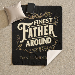 レトロヴィンテージエレガントクールタイポグラフィ父引用文 シェルパブランケット