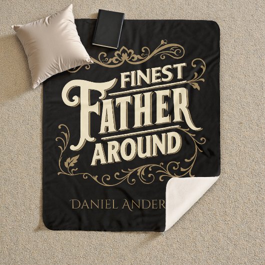 レトロヴィンテージエレガントクールタイポグラフィ父引用文 シェルパブランケット